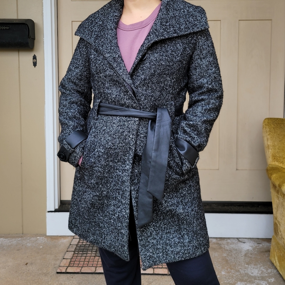 Black and white coat